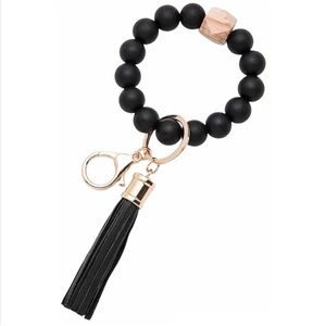 Beaded Tassel Bracelet Keychain